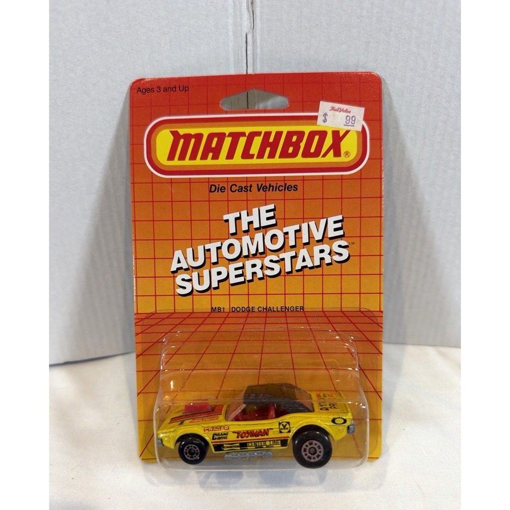 Vintage Matchbox Dodge Challenger Diecast Car MOC Automotive Superstars Sealed